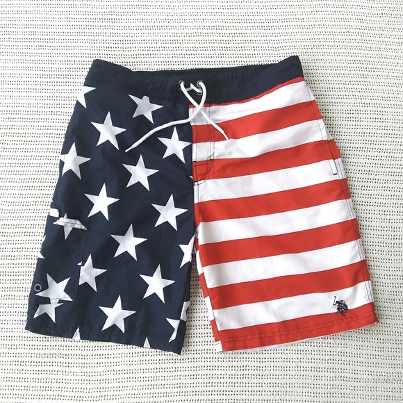 U.S. Polo Assn. Other - U.S. Polo Assn. Men's American Flag Swim Suit